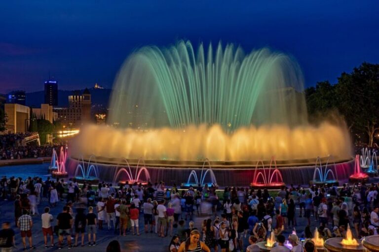 Barcelona Cable Car Sky Views, Magic Fountain & Castle Visit - The Raval walk and the Botero Cat photo stop