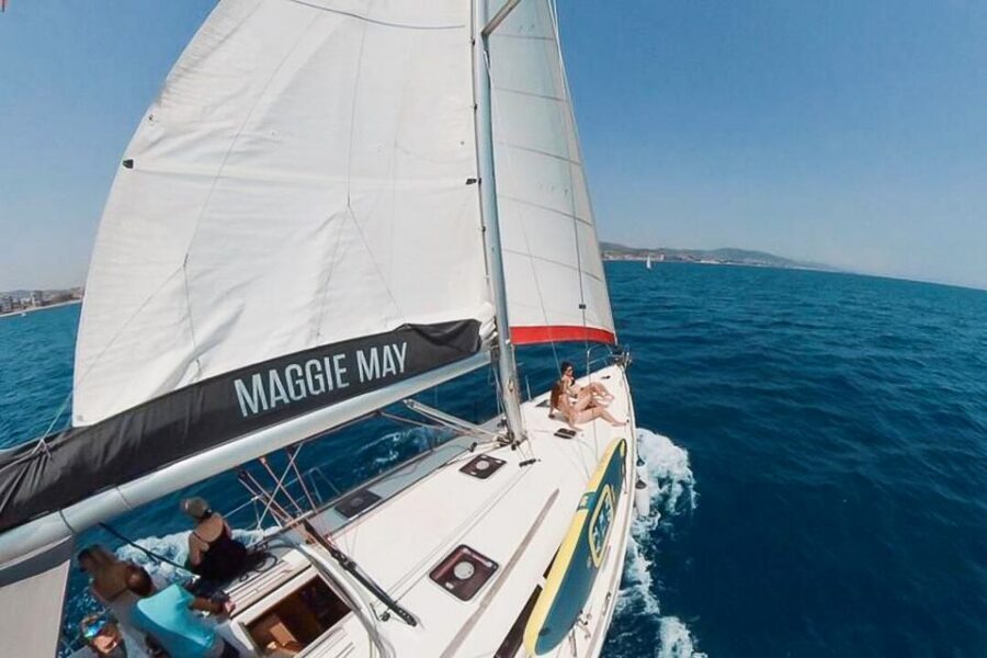 Barcelona: Coastline Boat Trip with Snacks and Cava - The Swim Stop in the Mediterranean: What to Expect and What to Bring