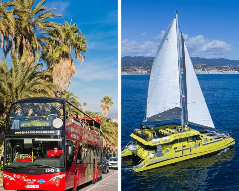 Barcelona: Hop-On Hop-Off Bus with Sailing Cruise - A One-Ticket Combo of Bus Routes and a 1-Hour Coast Cruise