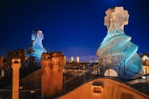 Barcelona: La Pedrera Night Experience - The semi-guided route through patios, apartment spaces, and the penthouse
