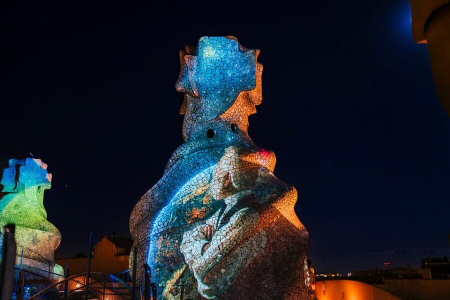 Barcelona: La Pedrera Night Experience - Stairwell projections in the badalots: the walk that becomes part of the show