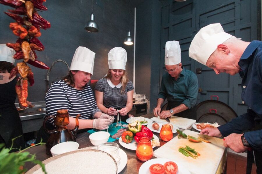 Barcelona: Paella Cooking Experience & Boqueria Market Tour - Tapas Workshop: Pan con Tomate and Toothpick-Style Montaditos