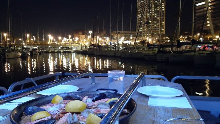 Barcelona: Private Evening Cruise with Dinner and Drinks - From Olympic Port to city lights: how the 2-hour cruise plays out
