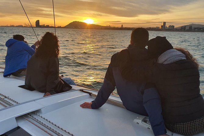 Barcelona Sunset Sailing Cruise from Port Olímpic with Open Bar - Olympic Towers skyline: where your camera finally stops working for a second