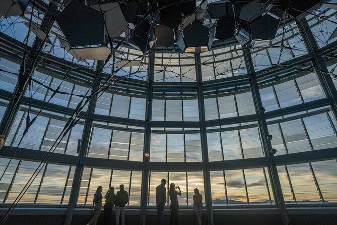 Entrance to the Mirador Torre Glories Barcelona - Who should book this and who should skip the pod add-on