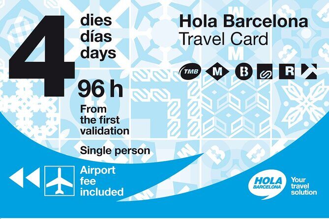 Hola Barcelona Travel Card - What Transit You Can Ride: Metro, Tram, Bus, Funicular, and Zone 1 Trains