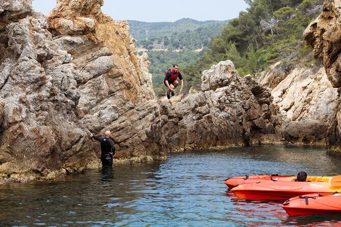 Tossa de Mar: Kayak & Snorkel Tour with Paella from Barcelona - Beachside shower and lockers: turning salty gear into comfort
