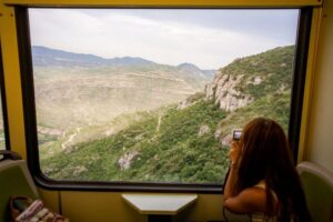 Trans Montserrat: Return Ticket and Audiovisual Exhibit - The Barcelona-to-Monistrol train ride: comfortable and scenic, with crowd risks