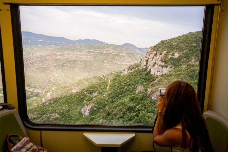 Trans Montserrat: Return Ticket and Audiovisual Exhibit - The Barcelona-to-Monistrol train ride: comfortable and scenic, with crowd risks